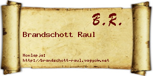 Brandschott Raul névjegykártya